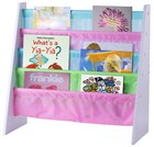 New Basicwise 4 Tiered Colorful Lined Kids' Sling Magazine Book Rack, QI003460L