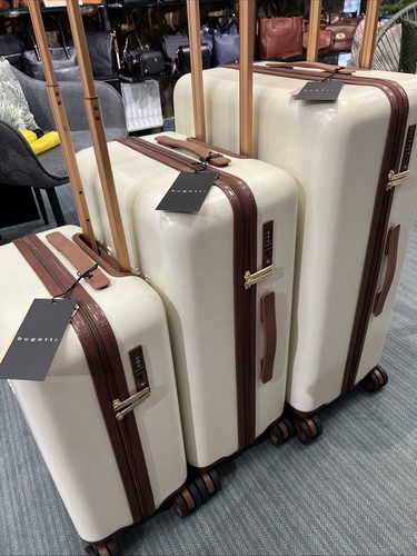 bugatti Amelia Kofferset 3tlg Beige Creme Cognac Braun Handgepäck NEU 55 65 75cm - Bild 3 von 8