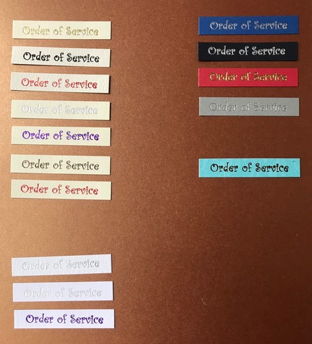 Order Of Service straight banners/card toppers,make your own Wedding Invitations - Picture 5 of 5