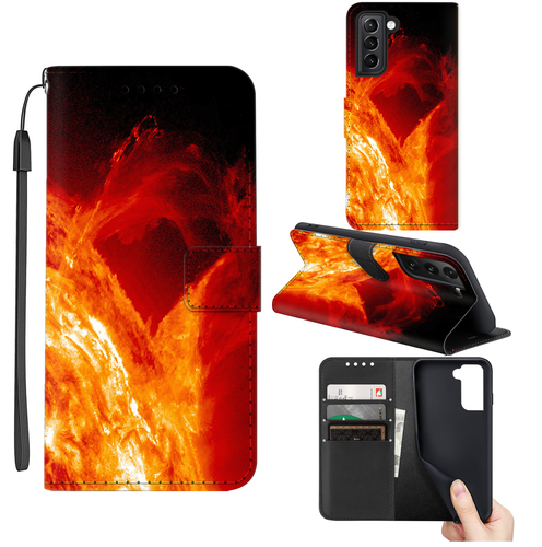 Funda de cuero con tarjeta abatible para Samsung Galaxy S24 S23 S22 S21+ S25 Galaxy Star - Imagen 69 de 122