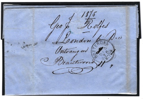 GB SG.51 Cover *TOBACCO BROKER* Cachet 1½d Plate 3 Cat £275 London 1875 15.10 - Picture 3 of 12