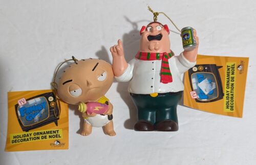 2 - Kurt Adler Family Guy Ornaments Peter & Stewie Christmas Tree Decor - FLAW  - Picture 1 of 6