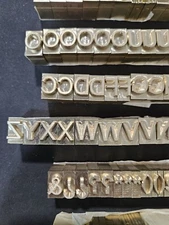BRASS TYPE LETTER PER PIECE FOR HOT STAMPING - LETRAS DE BRONCE POR PIEZA