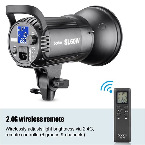 Godox SL-60W Continuous Lighting 5600K Daylight LED Video Light + Softbox+ Stand - Picture 3 of 12