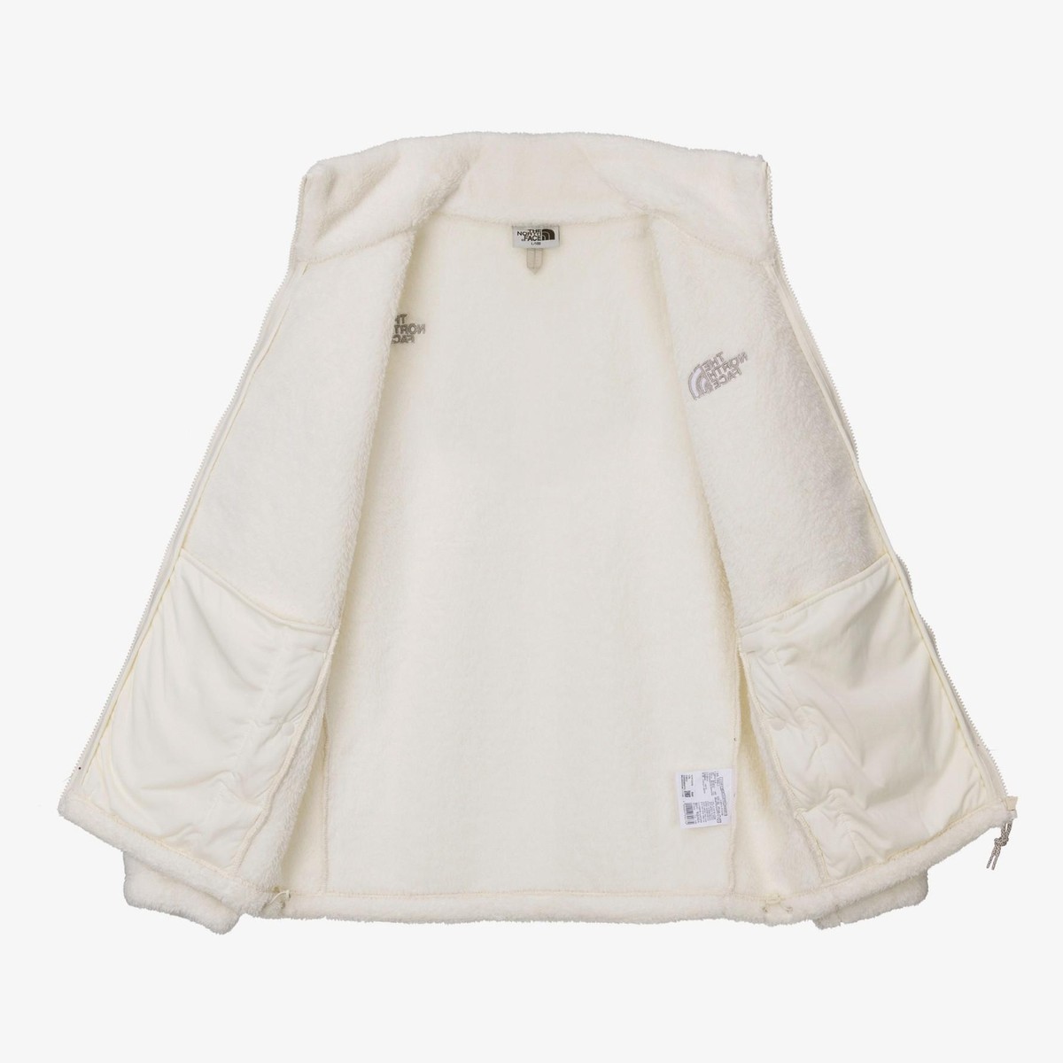 Genuine The North Face COMFY ALPHA FLEECE ZIP UP CREAM | eBay
