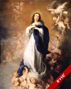 Immaculate Conception Mary Mother Of Jesus Painting Bible Art Real