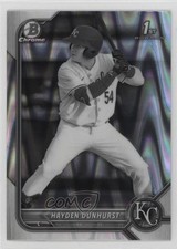 2022 Bowman Draft Chrome Black & White RayWave Refractor Hayden Dunhurst uk2