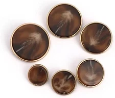 5 PCS Fashion Metal Pattern Round Button Arrow Pattern Button for Clothes Sew...