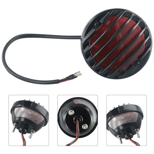 Light Car Black Brake Light License Plate Motorcycle Plastic Red Round - Picture 12 of 18