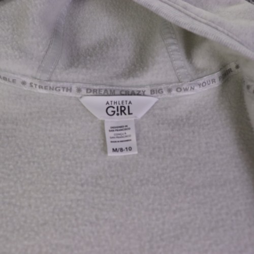 Athleta Girl Jacket Retroactive Full Zip Hoodie Medium 8-10 Gray Active Casual - Picture 4 of 11