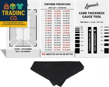 Legends Card Grading Centering Tool with Legends Card Thickness Gauge Tool and C