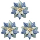  3pcs Creative Indoor Iron Art Simulation Flower Decor Wall Hanging Pendant Home