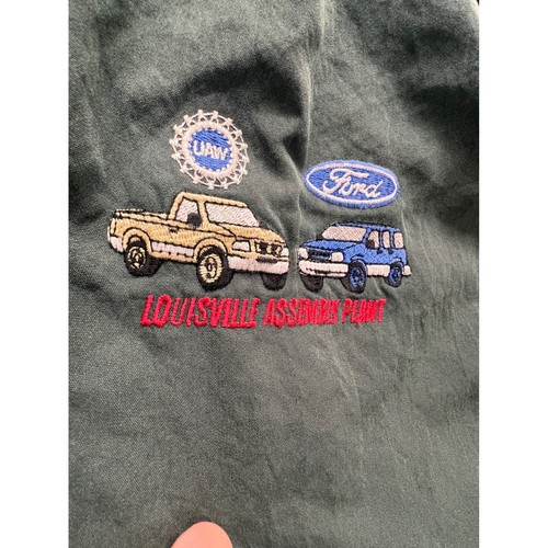 Vintage Ford Racing UAW Louisville Assembly Plant Jacket XL/EG Green - Picture 5 of 8