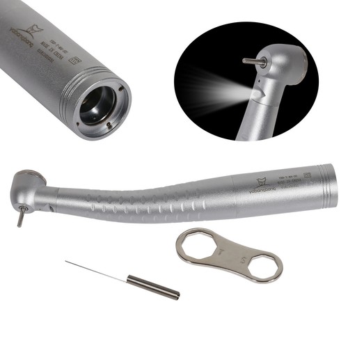 Pieza de mano dental LED de fibra óptica turbina 4 orificios pasador 6 orificios acoplamiento rápido - Imagen 10 de 42