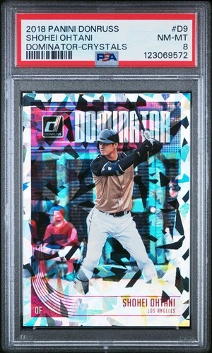 2018 Panini Donruss - Dominators Shohei Ohtani #D9 Crystals (RC) PSA 8