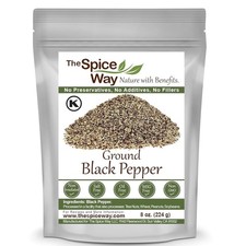 Ground Black Pepper - 8 oz Fine Ground Pepper - Black Pepper used for Steak, ...