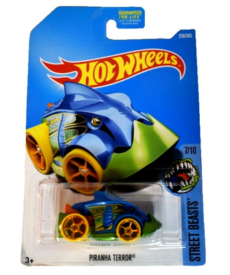 NIP 2015 Hot Wheels Street Beasts Piranha Terror 1:64 Scale Diecast Car 7/10