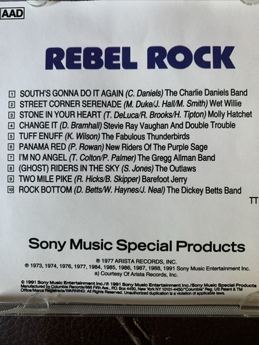 Rebel Rock by Various CD Stevie Ray Vaughn, Allman Brothers Band, Molly Hatchet - Picture 4 of 4
