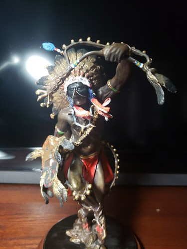 Spirit Of The Thunderbird Bronze Metal Figure R. F. Murphy American Indian - Bild 5 von 9