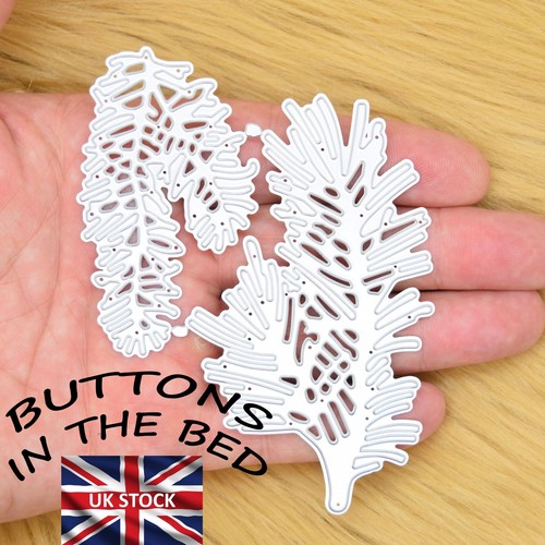 2 Pine Needle Leaves Metal Cutting Dies, Christmas Card Making, Paper Crafts E7 - Picture 4 of 6