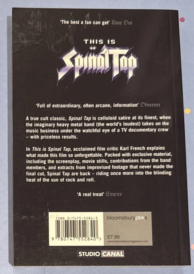 This Is Spinal Tap: The Official Companion British Paperback Bloomsbury Foto 2 de 2