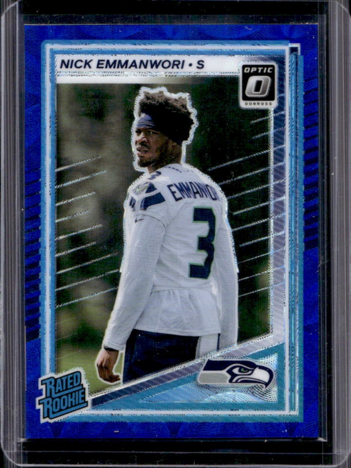 2025 Panini Donruss Optic Nick Emmanwori Rated Rookie Blue Scope Prizm #277