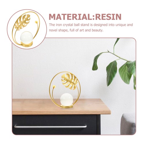 Turtle Leaf Ornament Office Crystal Sphere with Stand Desktop Ornaments Ball - Picture 3 of 12