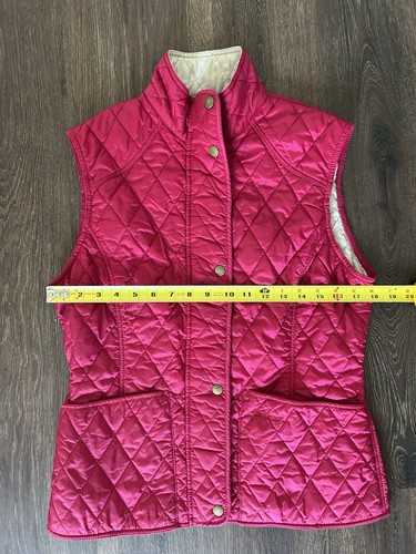 Barbour Vest Ladies sz 8/ 12UK Pink Burgundy Liddesdale Gilet Equestrian EXC - Picture 5 of 10