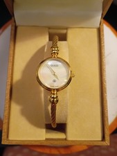 Gucci 2700.2.L Pearl Dial Gold Qz Women's Watch Working With Original Box 