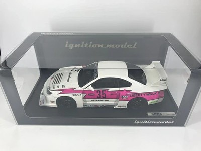 Liberty Walk ignition model ミニカー　フィギア付き Ignition Model 1/18 LBWK Silvia S15 #35 Pink White Liberty Walk