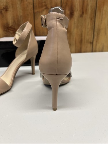 Nine West Nude Cream 3inch Heels Ankle Strap Size 6M Neutral Beige Tan - Picture 4 of 9