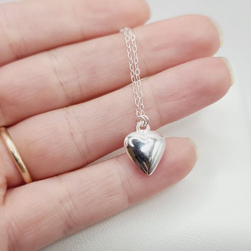 Cavigliera Aleure Precioso Argento Sterling Cuore Soffonato Charm - Foto 6 di 7