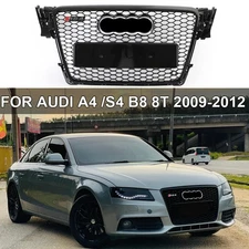 Honeycomb Sport Mesh Rs4 Style Hex Grille Grill Black For 09-12 Audi A4/S4 B8 8T