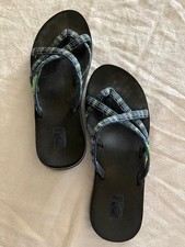Teva Olowahu Mush Strappy Flip Flops Sandals Criss Cross Women's 7