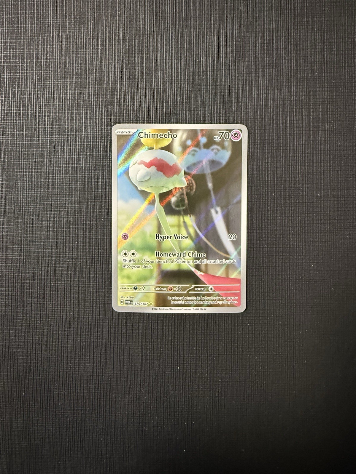 Chimecho Holofoil Illustration Rare SV06: Twilight Masquerade 179/167 NM