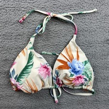 Shade Shore Womens Size Large 12/14 Triangle Bikini Top Multi Tropical Print