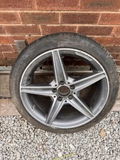 MERCEDES 18” C CLASS GREY DIAMOND CUT ALLOY WHEEL AMG REAR 8.5J ET49 A2054011200