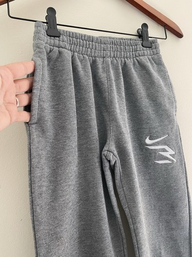 Nike 3 Brand Sweatpants Boys Small Gray Comfort Logo Breathable Joggers Pockets - Picture 3 of 5