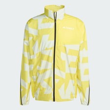 Adidas Terrex Multi Printed Windbreaker Yellow Men - M - (JD8431) Hiking Jacket