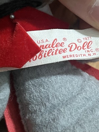 "Chaleco de fieltro para muñeca Annalee Mouse con cadena de metal nuevo con etiqueta raro 1971 vintage 6""" - Imagen 3 de 5