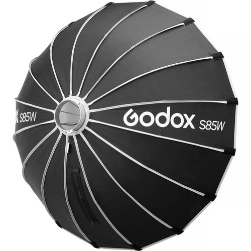 Godox S85W Bowens Mount Umbrella-Style Easy Lock Softbox (Black/White, 85cm) - Foto 1 di 1