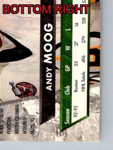 Andy Moog Goaltender Boston Bruins Fleer Ultra 1993 Card 35 Collectible - Bild 11 von 12