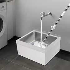 Commercial Wall-mounted Mop Sink Stainless Steel Floor Mop Sink Rectangular