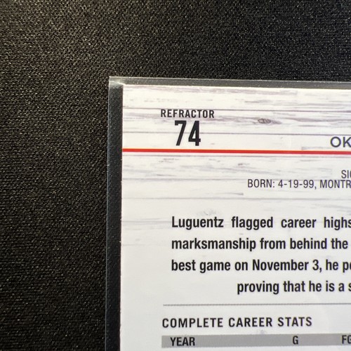 2024-25 Topps: Chrome-Refractor #74 Luguentz Dort/OKC Thunder/G 🏀🐷🔥 - Picture 3 of 3