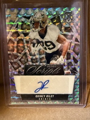 2025 Panini Mosaic - Rookie Scripts Quincy Riley #RS-QRY (AU, RC)