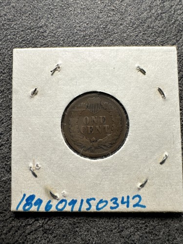 1896 Indian Head Penny. Small Penny. Copper Non Magnetic. No Mint Mark. - Picture 3 of 4
