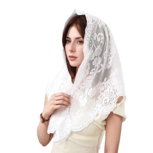 Embroidered Bride Scarf Polyester Headwrap Scarf For Summer Outdoor Receptions - Picture 3 of 10