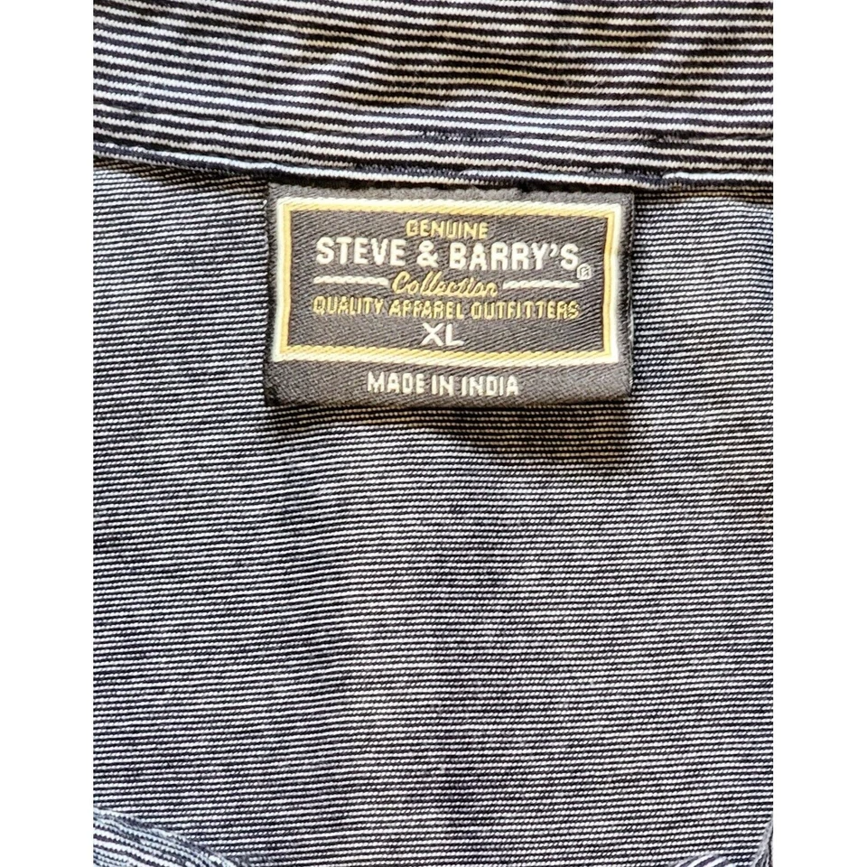 Camisa Polo Steve & Barrys Mujer Talla XL Azul Rayas Manga Corta Sin Botones Foto 2 de 4