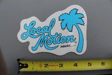 LOCAL MOTION Hawaii Surfboards Clear Light Blue 80's LM2 Vintage Surfing STICKER