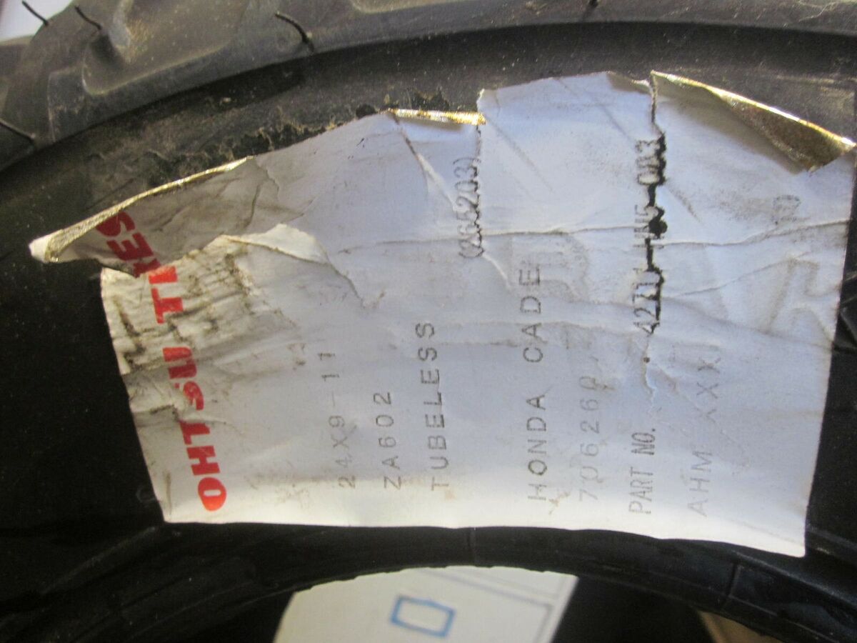 NOS Ohtsu ZA-602 H-Trak Tubeless Tire AT24x9-11 Honda 00-05 NOS Ohtsu ZA-602 H-Trak Tubeless Tire AT24x9-11 Honda 00-05